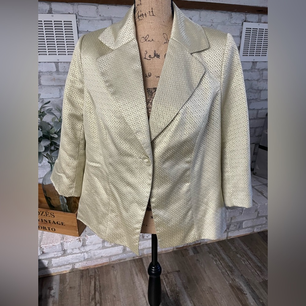 Lane Bryant Textured Gold Blazer